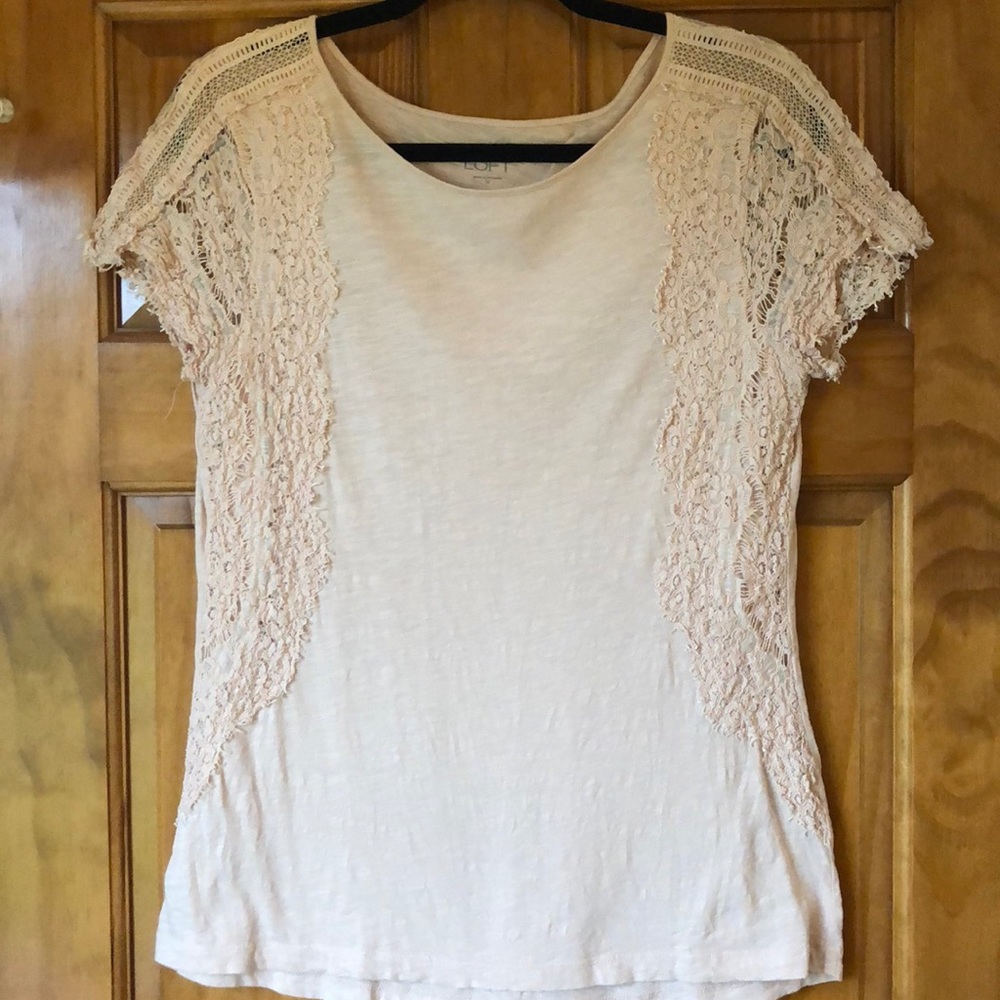 LOFT Top with Lace Detail